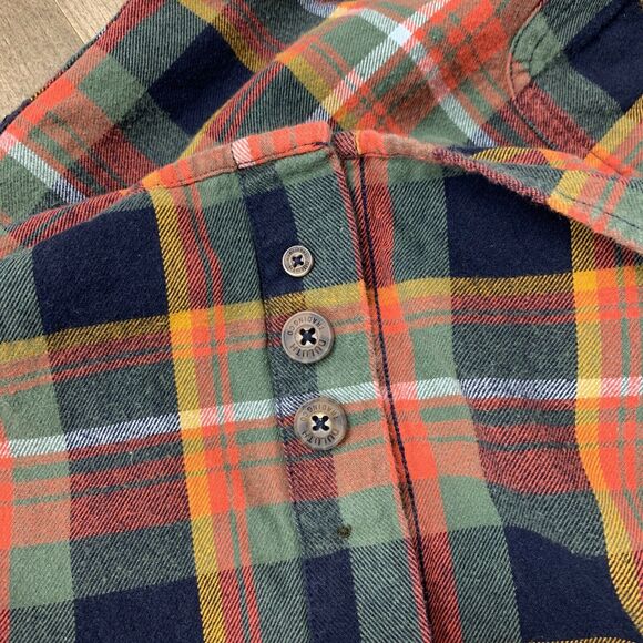 Duluth Trading Mens Large Heavy Flannel Long Sleeve Shirt Relaxed Fit Cotton - Picture 4 of 11